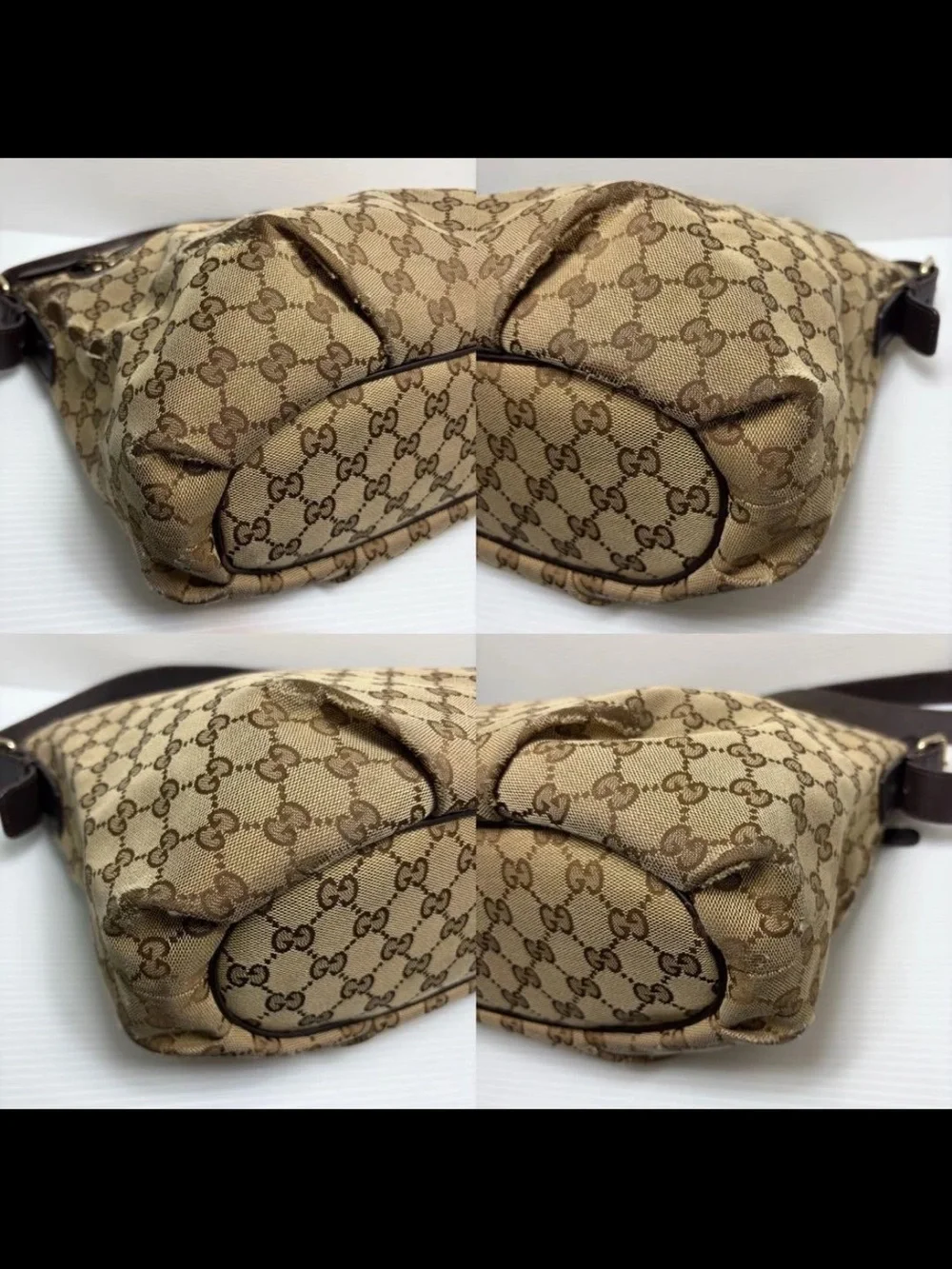 Gucci Tan/Brown GG Canvas Messenger Bag